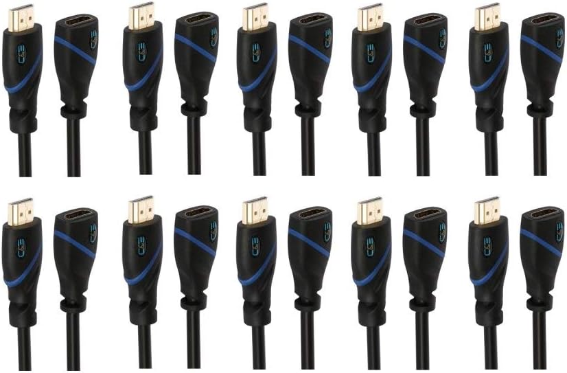 75 FT High Speed HDMI Cable Male to Male with Ethernet Black, Pack of 2 E744304