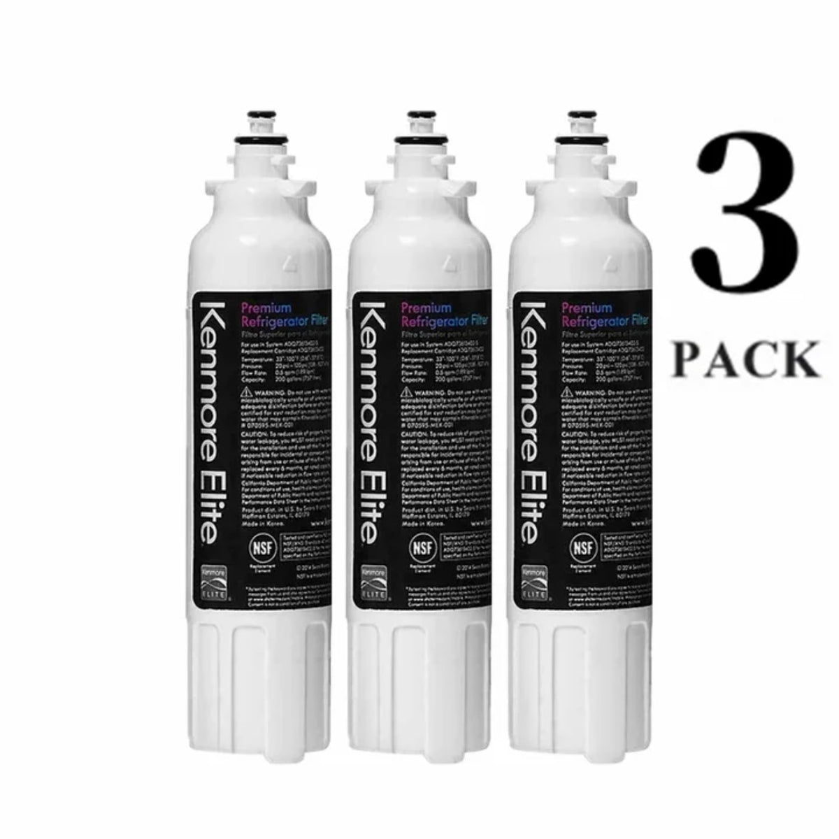 3 Pack Refrigerator Water Filter J89789