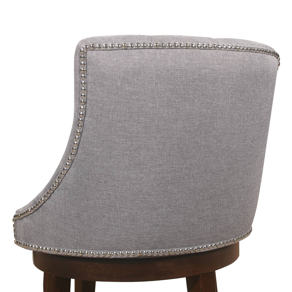 Gray Fabric Swivel Counter Height Stool M1736
