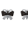 White Gold Butterfly Stud Earrings G39775