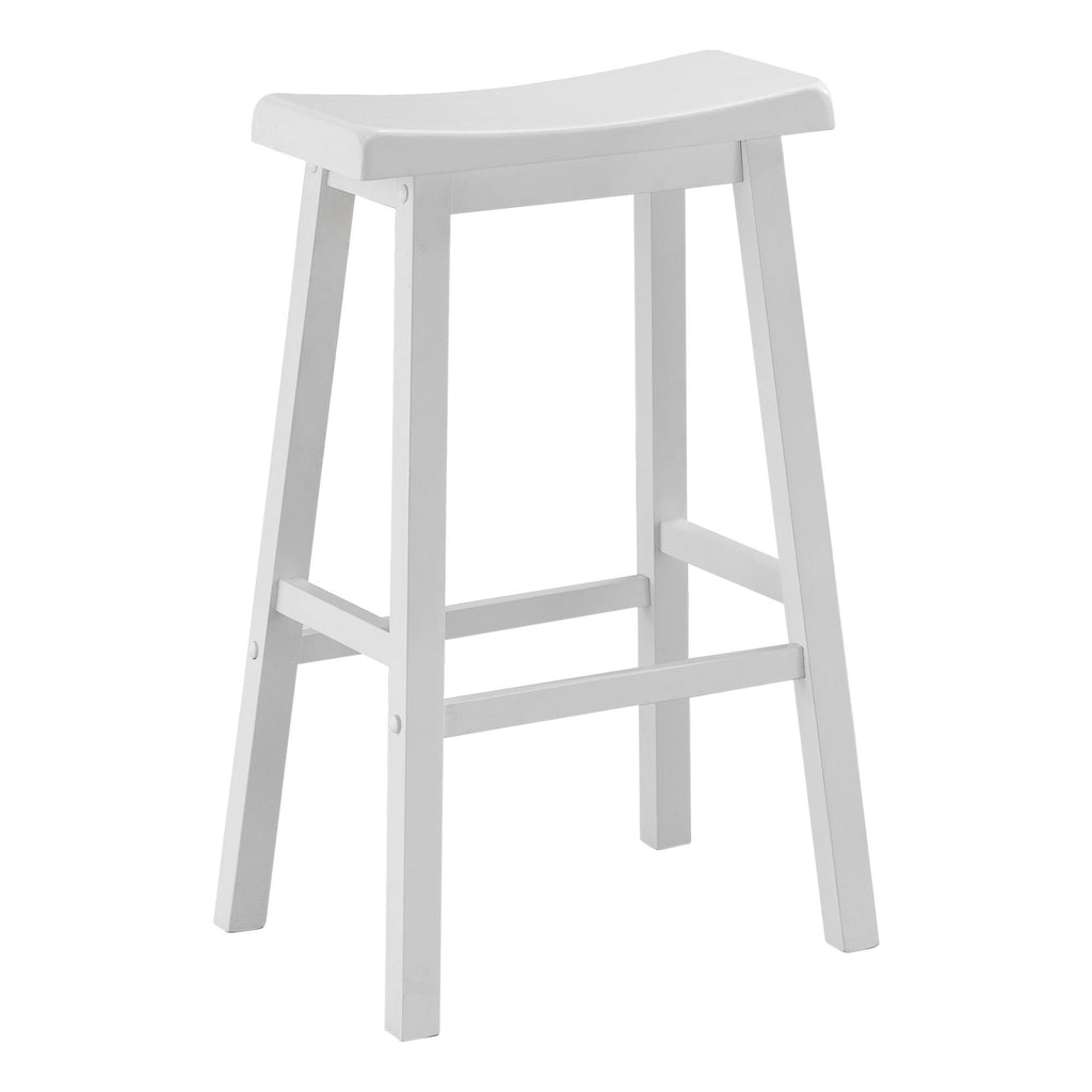 White Two Piece Barstool Set of 2 F7887