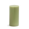 Sage Green Unscented Paraffin Pillar Candle, Set of 12 S513