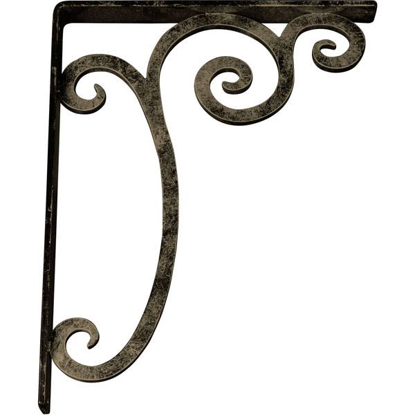 Wrought Iron Bracket Antiqued Pale Gold J831466