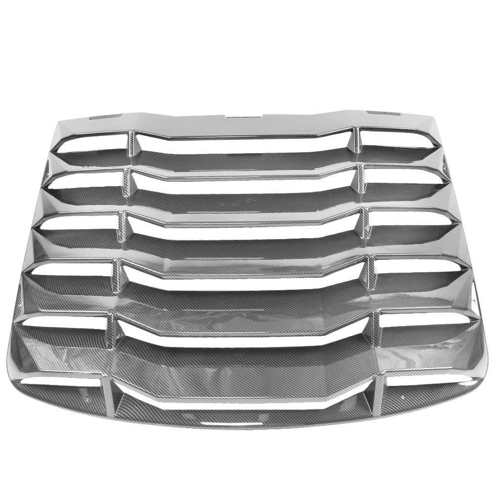 Rear Window Louver ABS Plastic Carbon Fiber Print Sun Shade W39125