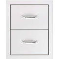 15-Inch Stainless Steel Masonry Double Access Drawer D68645