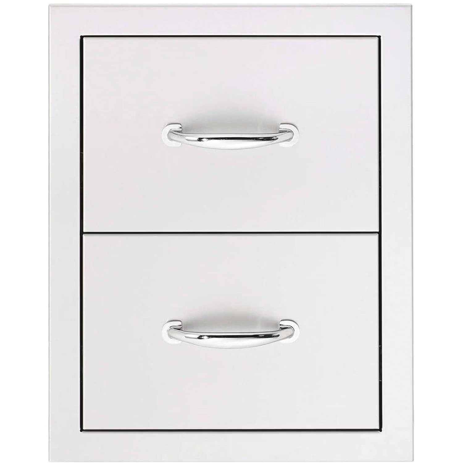 15-Inch Stainless Steel Masonry Double Access Drawer D68645