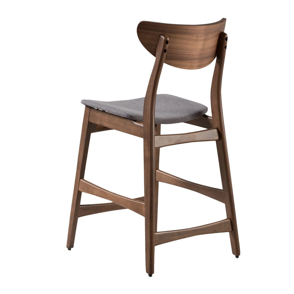 Dark Grey Fabric Counter Chair, Set of 2 Q8110
