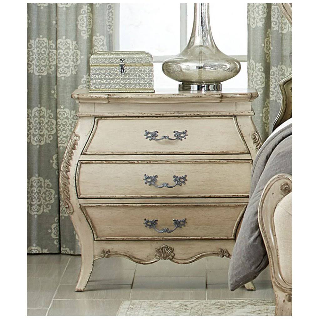 Antique White 3 Drawer Night Stand F632