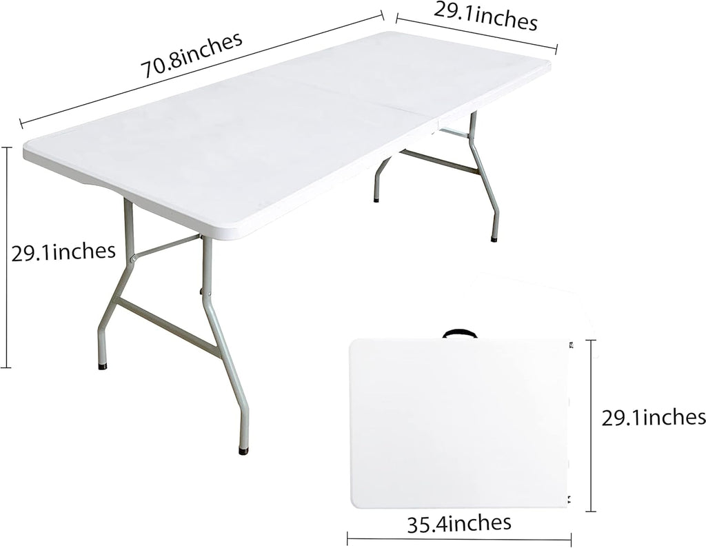 6 ft Folding Plastic Table with Handle P40274