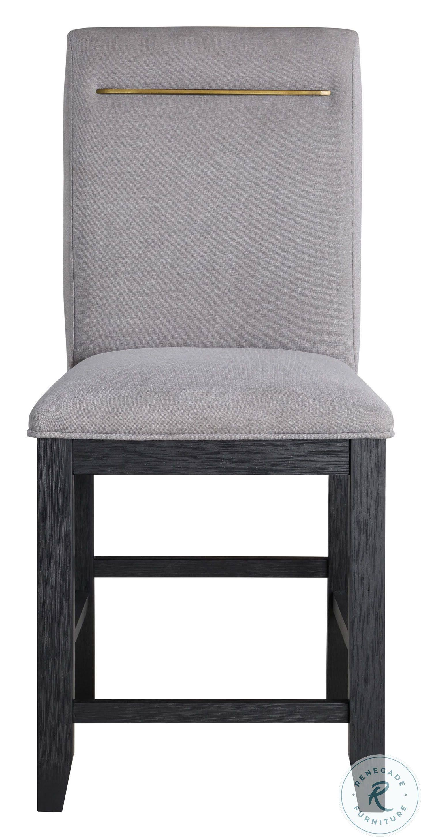 Light Grey Counter Height Chair Set of 2 X5921