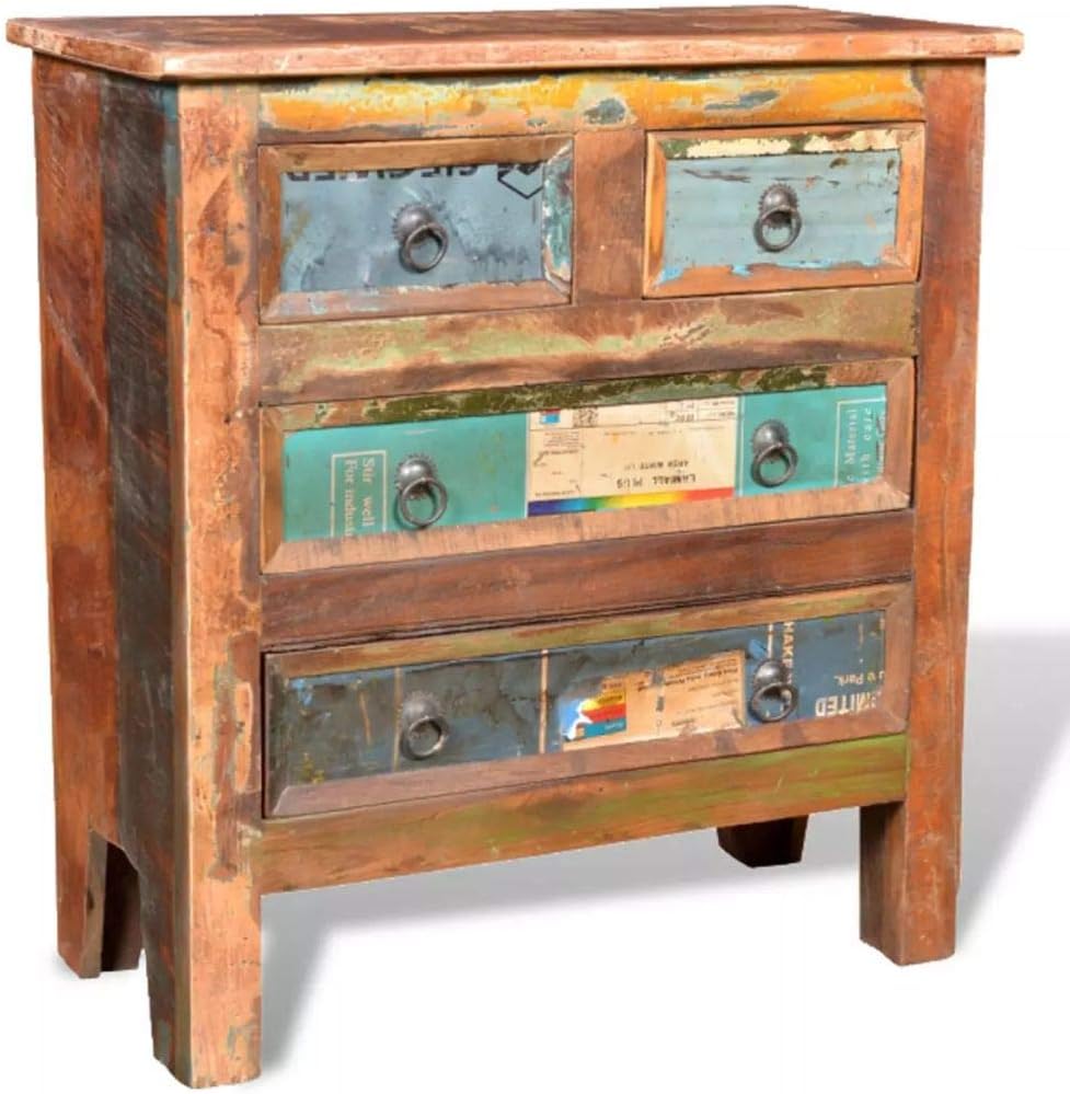 Solid Wood Cabinet with 4 Drawers P6701