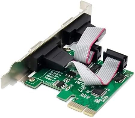 PCI-E 2-Port Dual DB9 Serial RS232 PCIe Adapter Card N427
