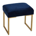 Blue Ottoman with Painted Gold Legs C9487