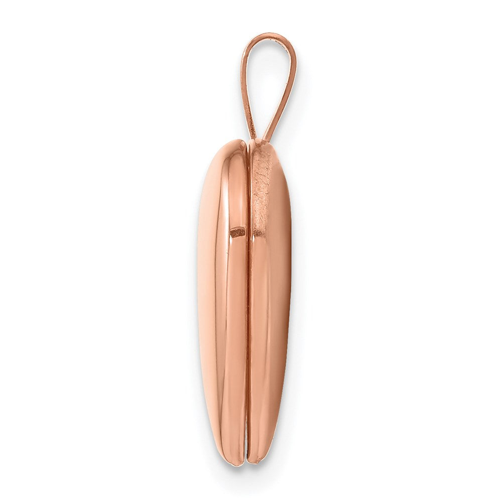 Rose Gold-plated Satin and Polished Heart Locket P687202