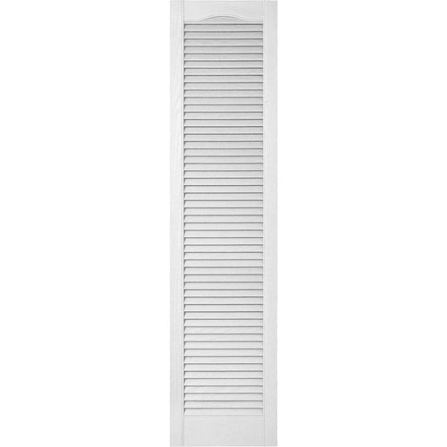 18 inchw x 40 inchh Vinyl Louver Shutters, Bright White Y201