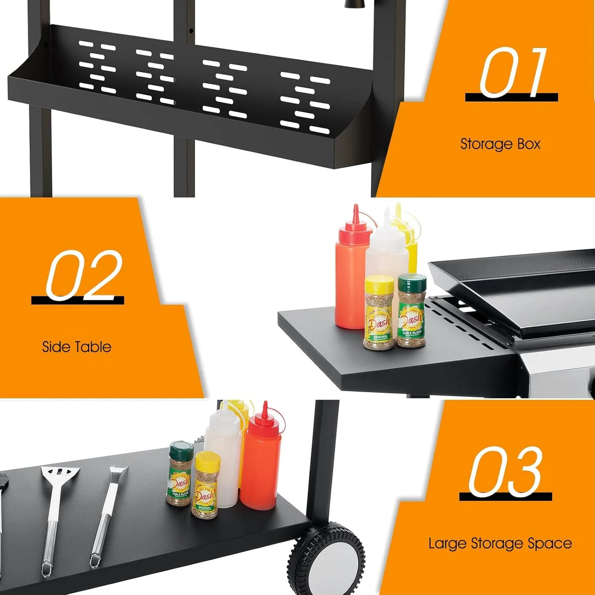 4-Burner Propane Gas BBQ Grill Cooking Station S574