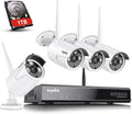 3MP Wireless Security Camera System, 8CH NVR, 4Pcs WiFi Cameras, 1TB Hard Drive Y993