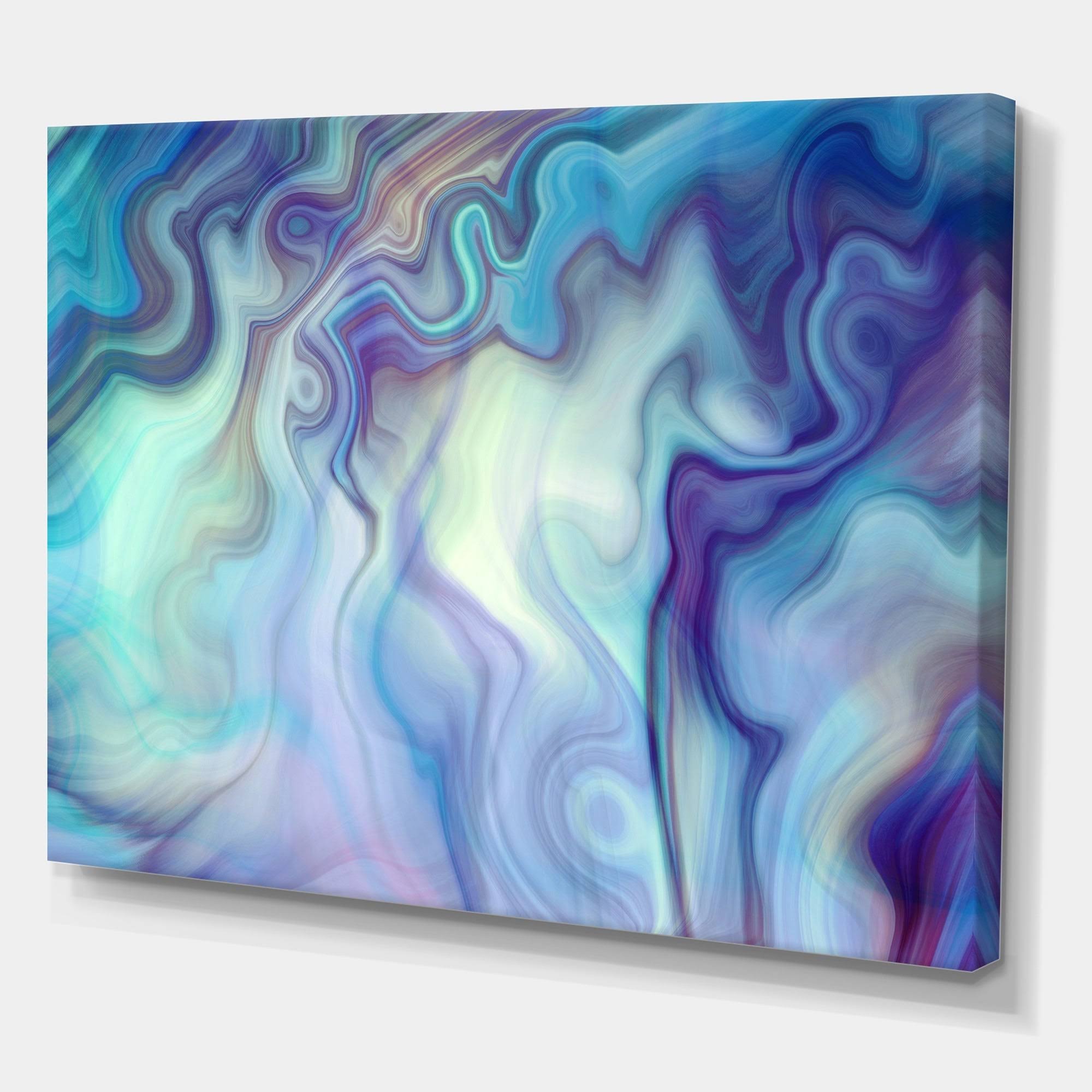 Modern Canvas Art - Blue - 32 in. Wide x 24 in. A313158