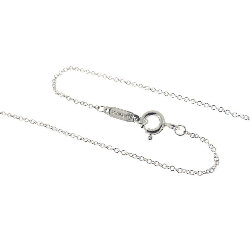 Tiffany Heart Key Diamond Necklace Silver T370