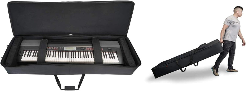 Rolling Bag 61 Slim Keyboard Case with Wheels and Large Pocket Z62584