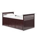 Espresso Twin Bed with Trundle and Drawers P62449