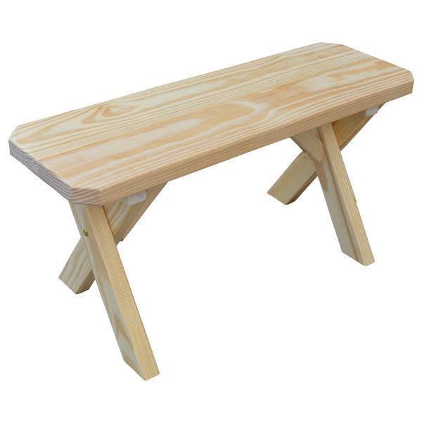 Mushroom Stain 6ft Picnic Crossleg Bench R35603