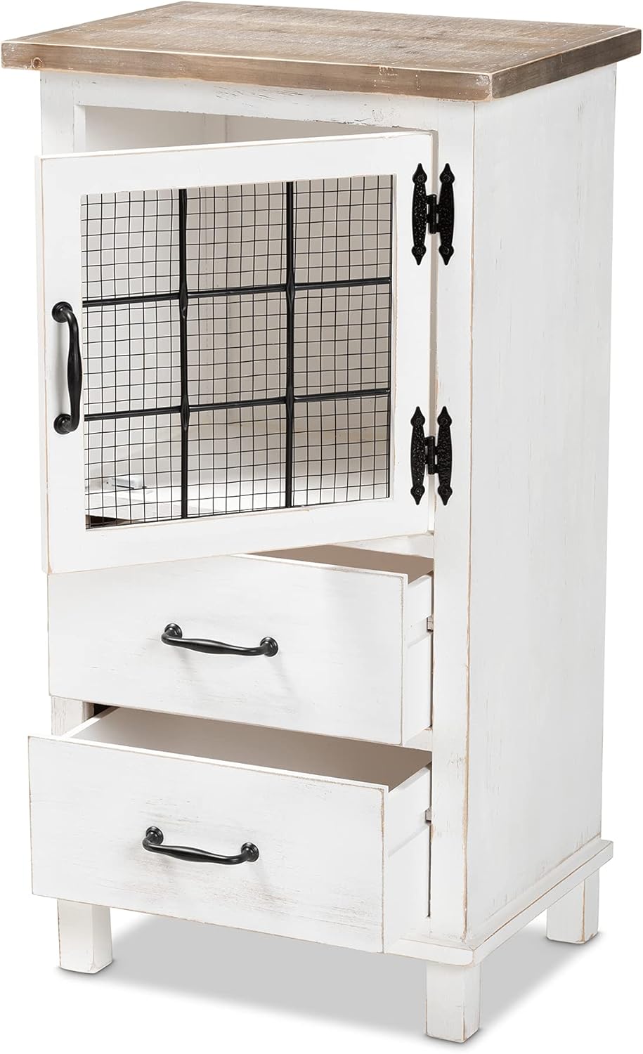 White/Oak Brown Shelving and Cabinets F47076