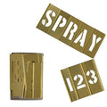 Brass Letter Stencils and Number Stencils 3 inch Interlocking Alphabet St O320607