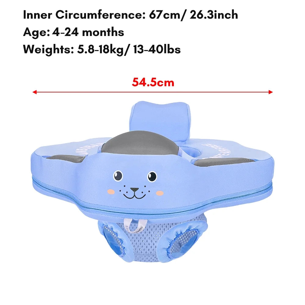 Non-Inflatable Pool Seat Float Swimming Ring with Safety Seat P5145