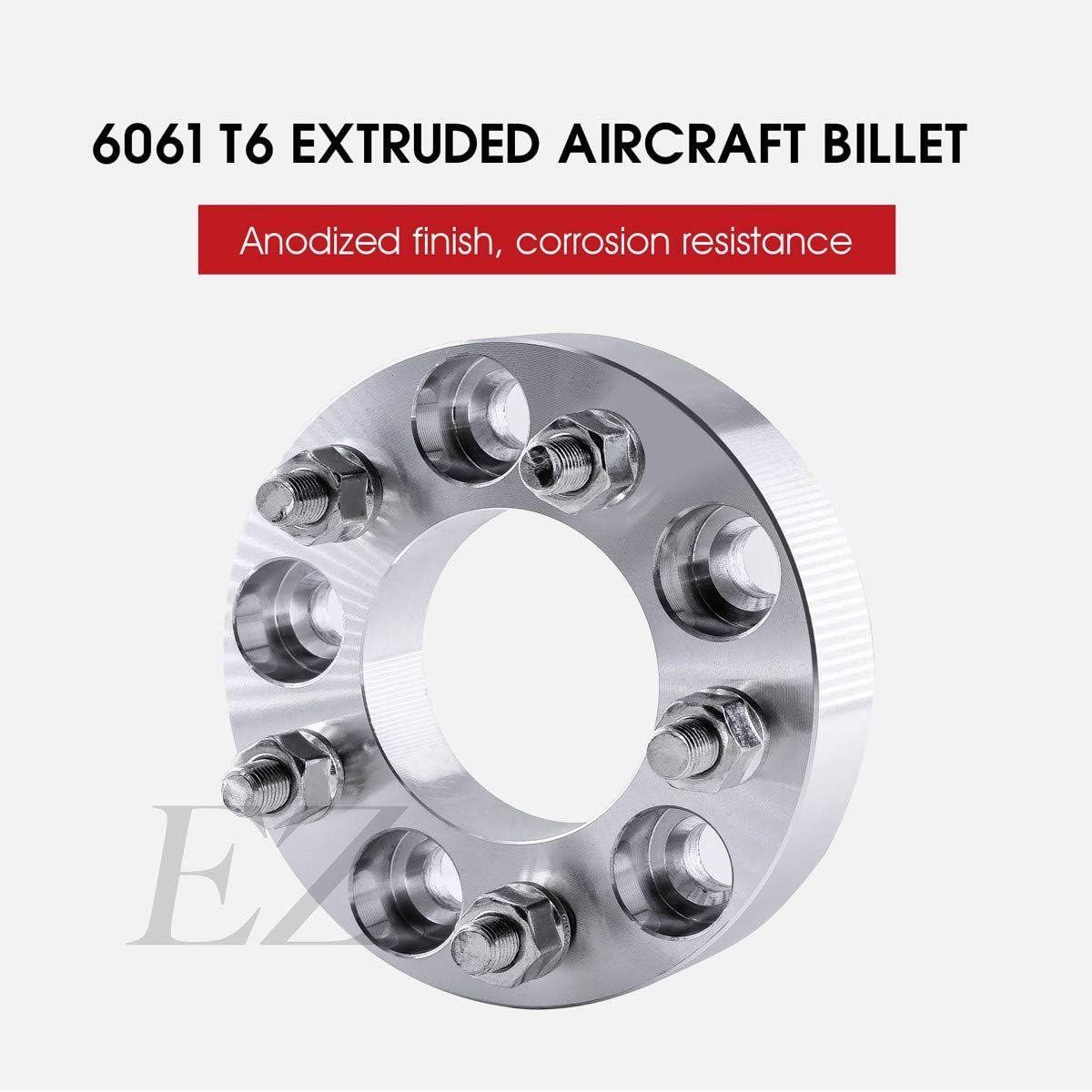 4 Billet Wheel Adapters 5 Lug 5" to 5 Lug 5.5" Thickness 1.25 Inch U1664