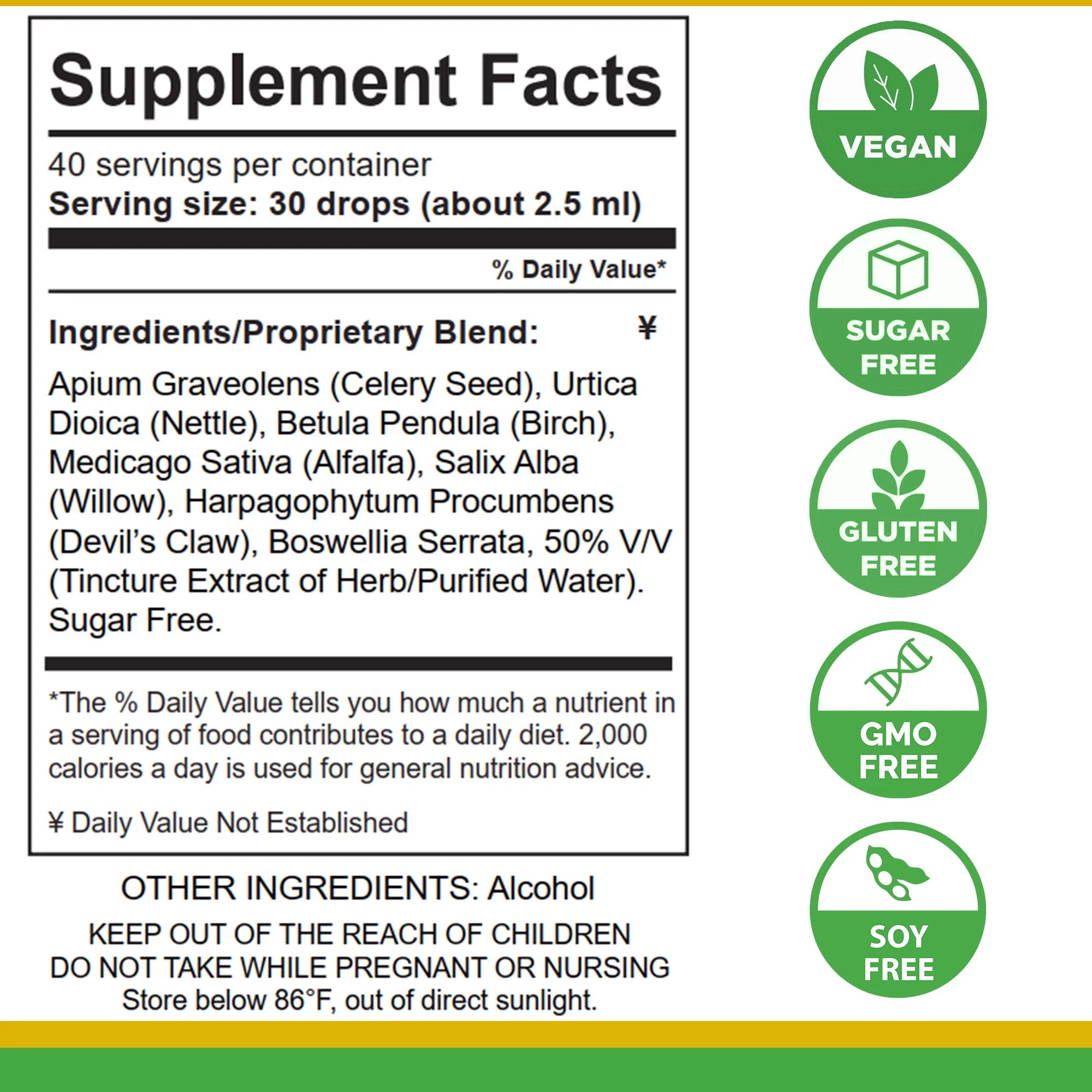 Uric Acid Support Liquid Tincture 3.38 Fl Oz L750314
