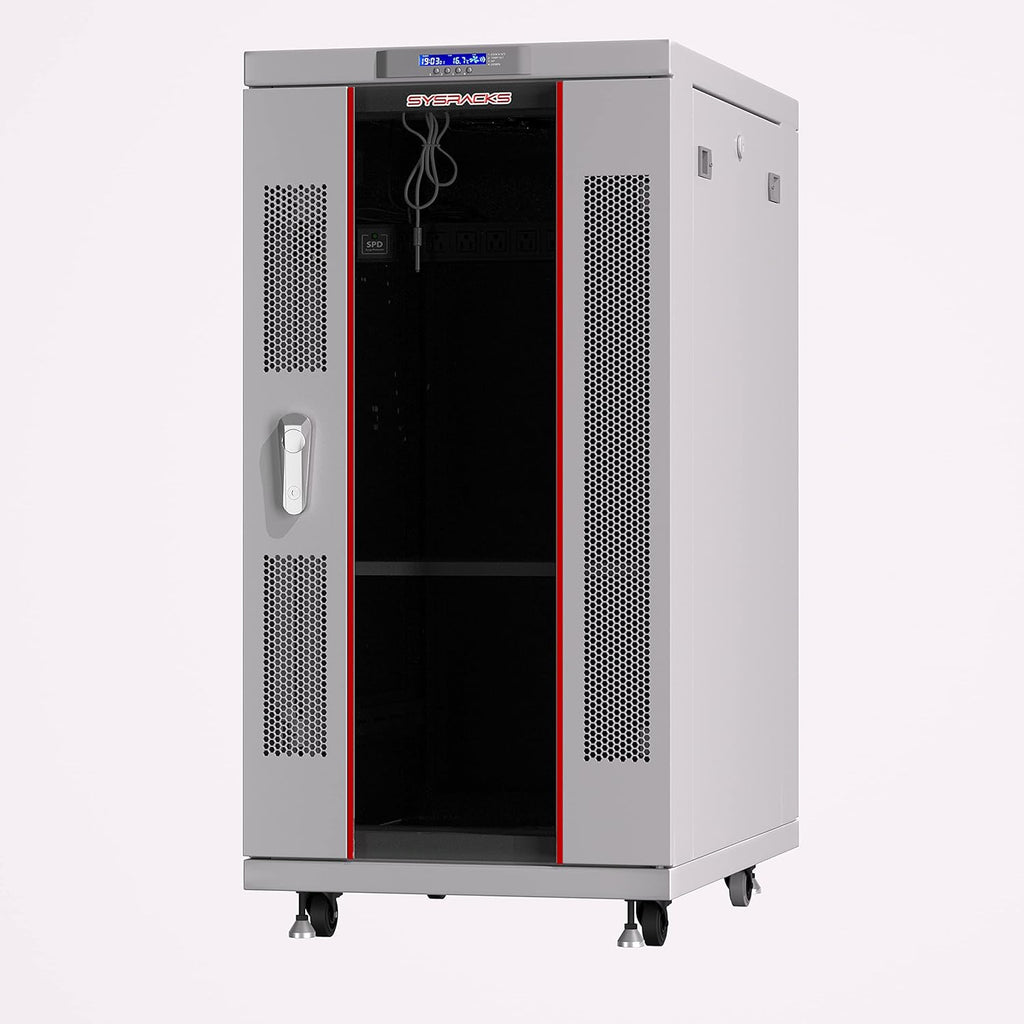 27U Free Standing Network Rack Cabinet Light Grey P2991