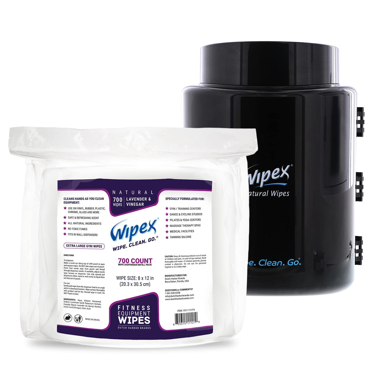 700 Natural Wipes Refill Pack with Vinegar & Lavender Oil, Pack of 2 W602438
