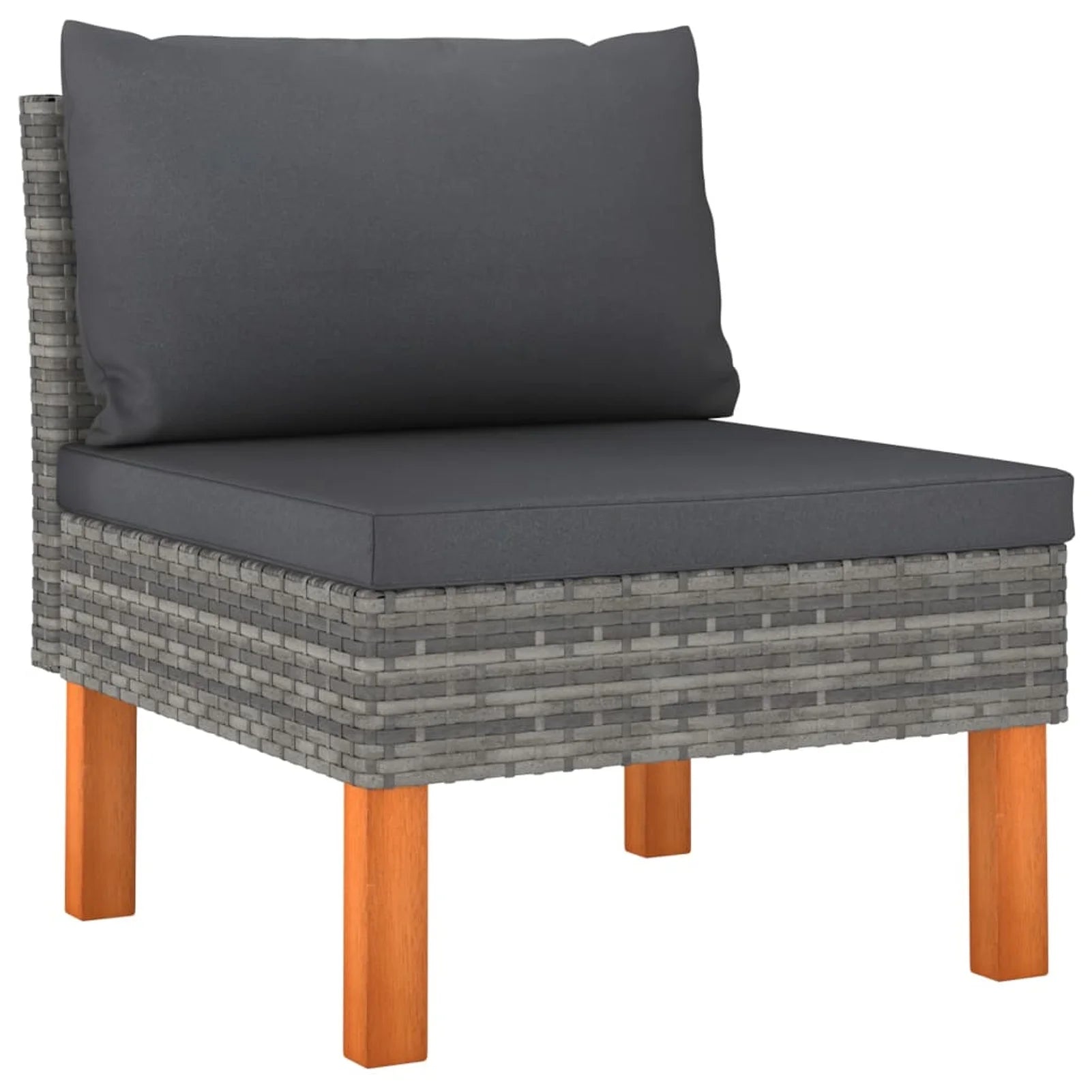 6 Piece Gray Poly Rattan Sectional Outdoor Furniture Set A1947