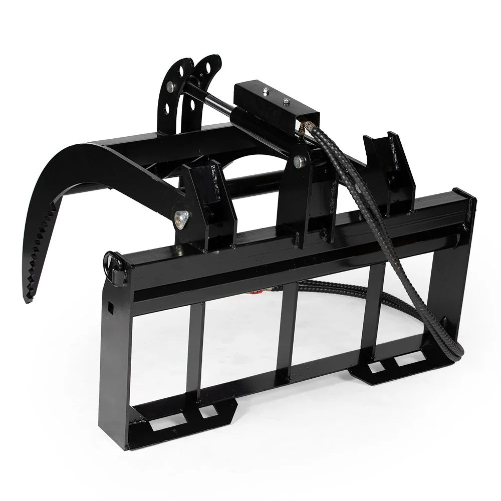 Hydraulic Skid Steer Pallet Fork Grapple Attachment, 1/2in Thick Steel Frame J330