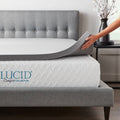Gray California King 2 inch Memory Foam Topper O57288