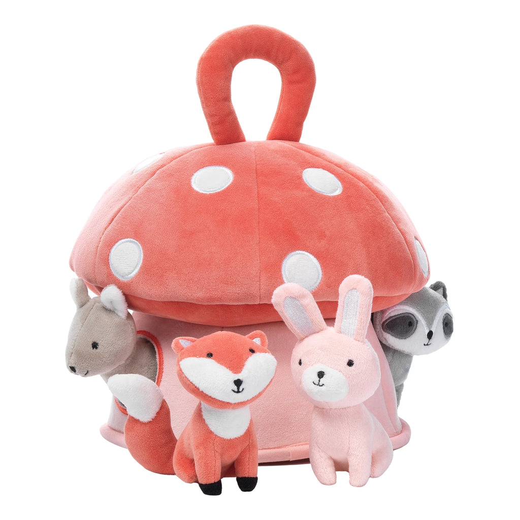 Interactive Plush Mushroom House with Stuffed Animal Toys H459627