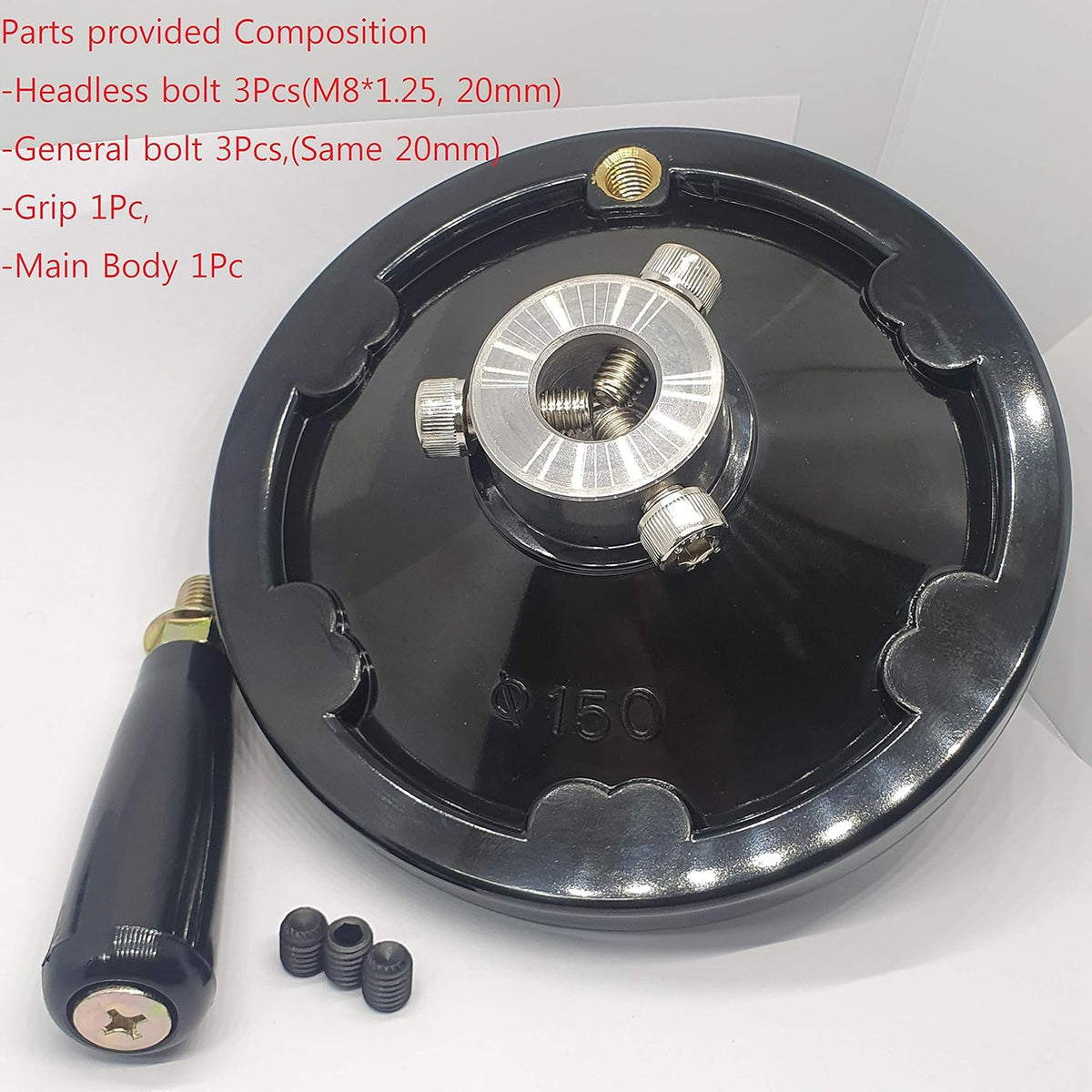 Hand Wheel for 3/4 inch Shaft with Extended Crank Handle E37161