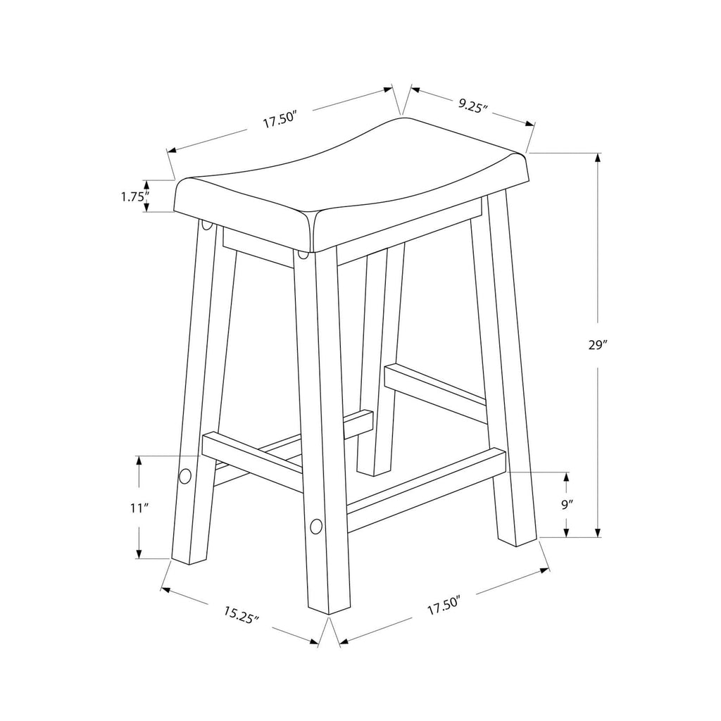White Two Piece Barstool Set of 2 F7887
