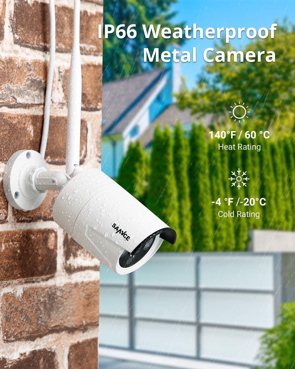 3MP Wireless Security Camera System, 8CH NVR, 4Pcs WiFi Cameras, 1TB Hard Drive Y993