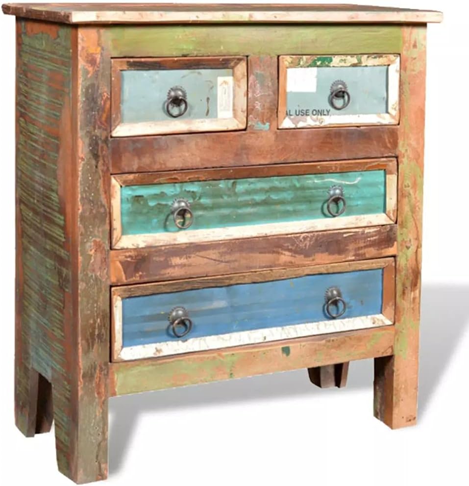 Solid Wood Cabinet with 4 Drawers P6701