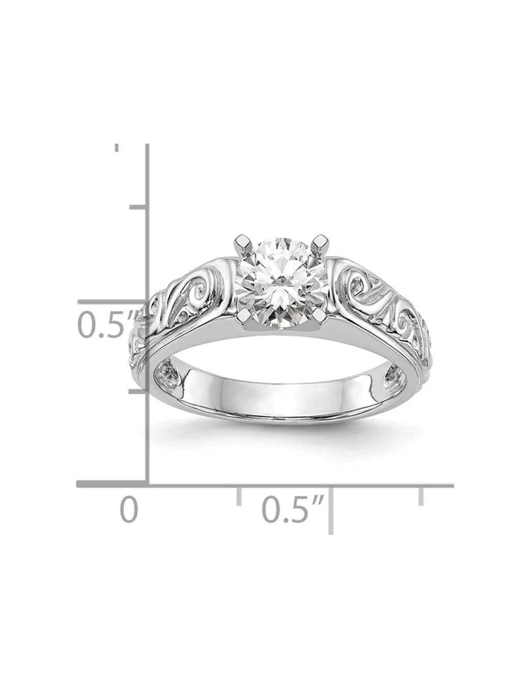 14K White Gold Lab-Grown Diamond Solitaire Engagement Ring X336