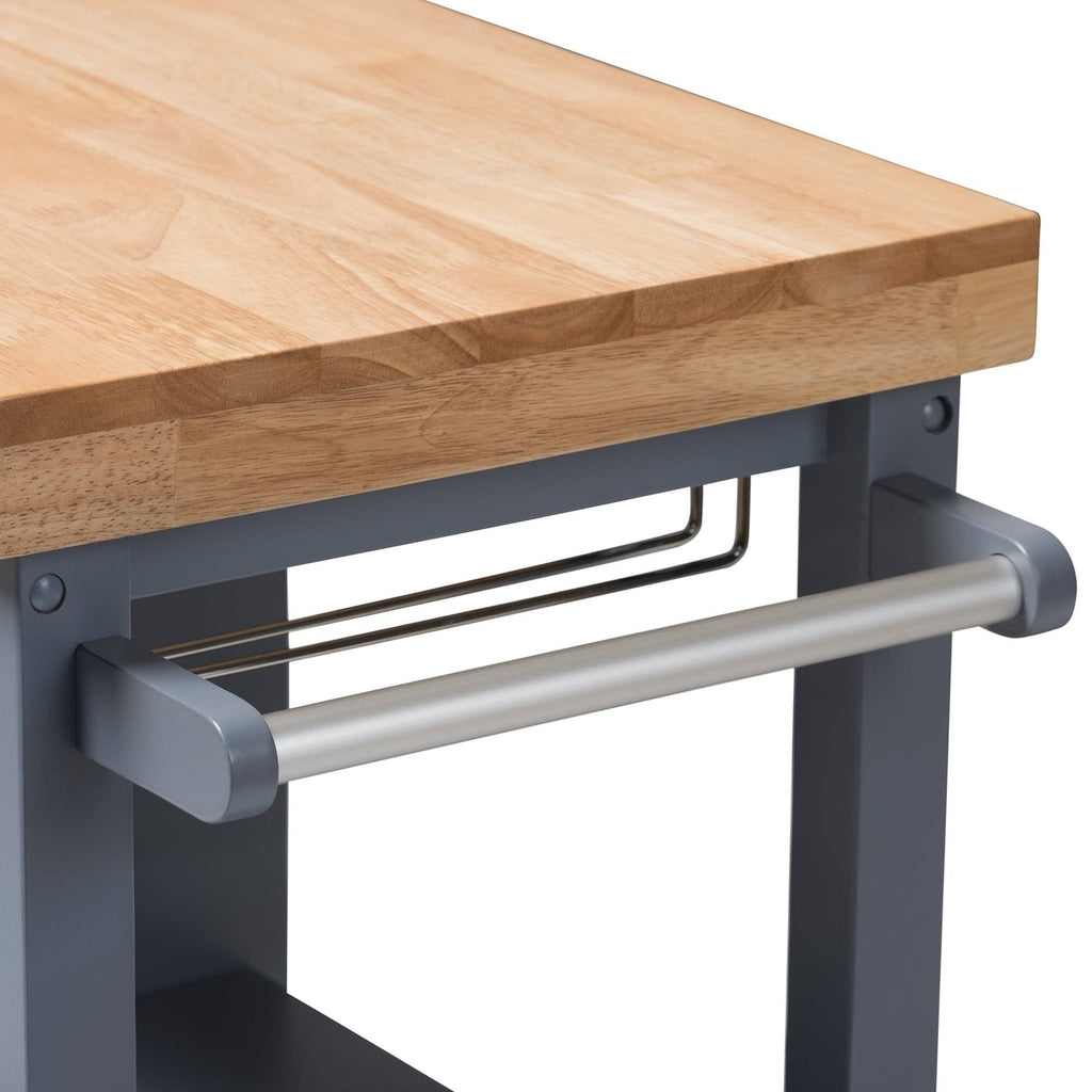 Grey Wood Kitchen Cart U9721