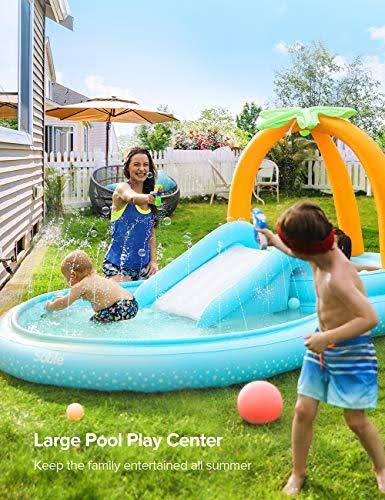 Inflatable Play Center Wading Pool with Slide E2639