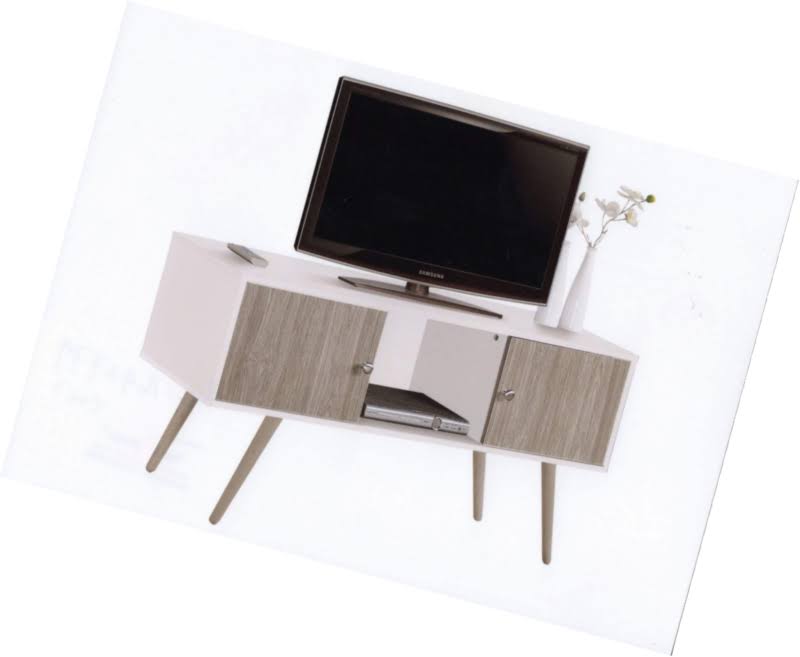 White/Grey Retro Entertainment Unit L595