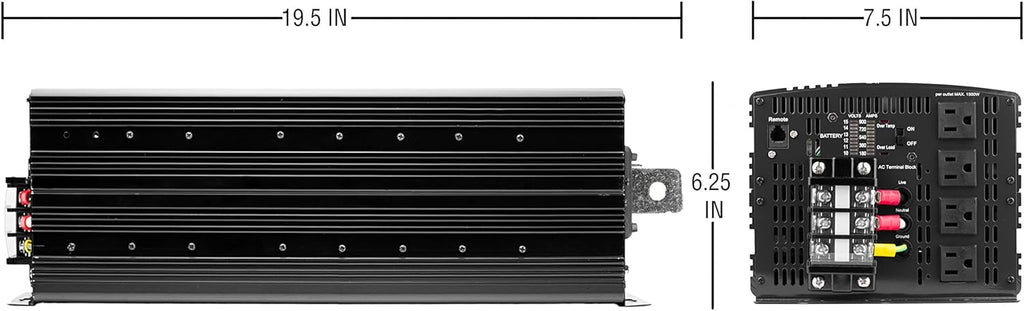 8000 Watt 12V Power Inverter with Remote Control U77523