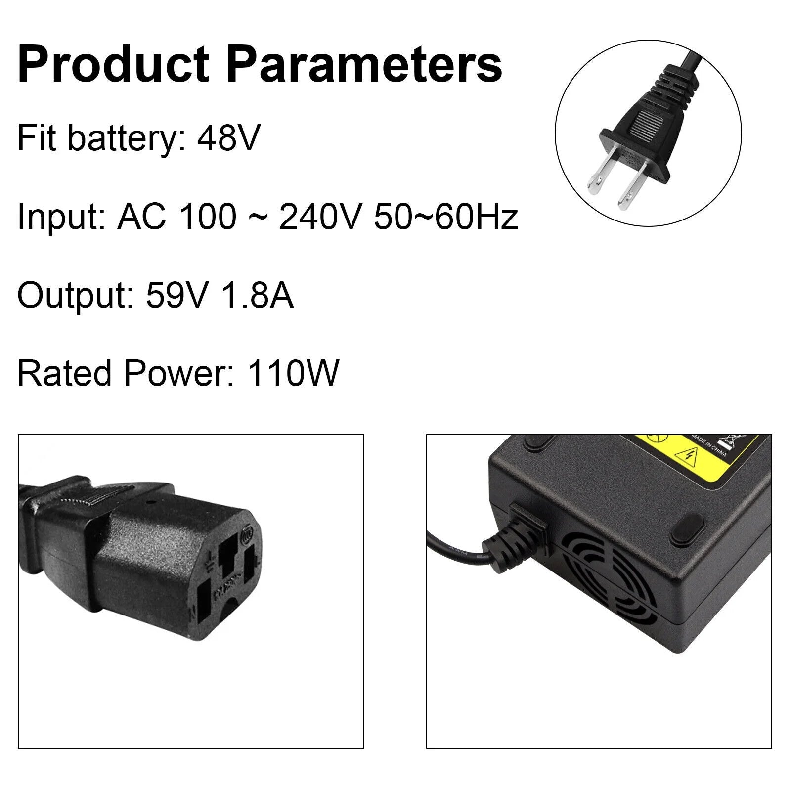 48V Battery Charger for Electric Bicycle Motor Bike E7621