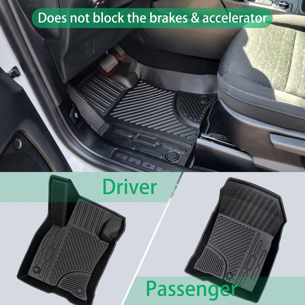 All Weather Floor Liners for Bronco Sport 2021 2022 Models G409995