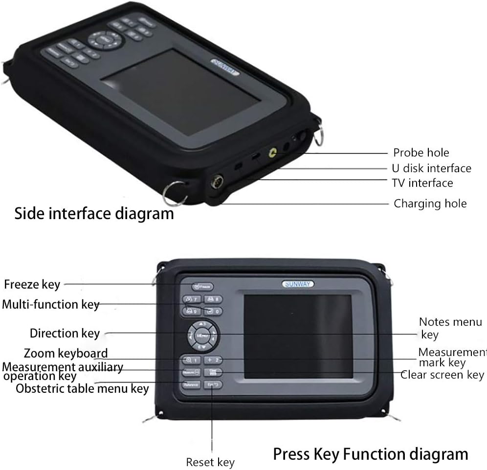 Handheld Portable Veterinary Ultrasound Machine with 3.5MHz Mechanical Sector Probe E366