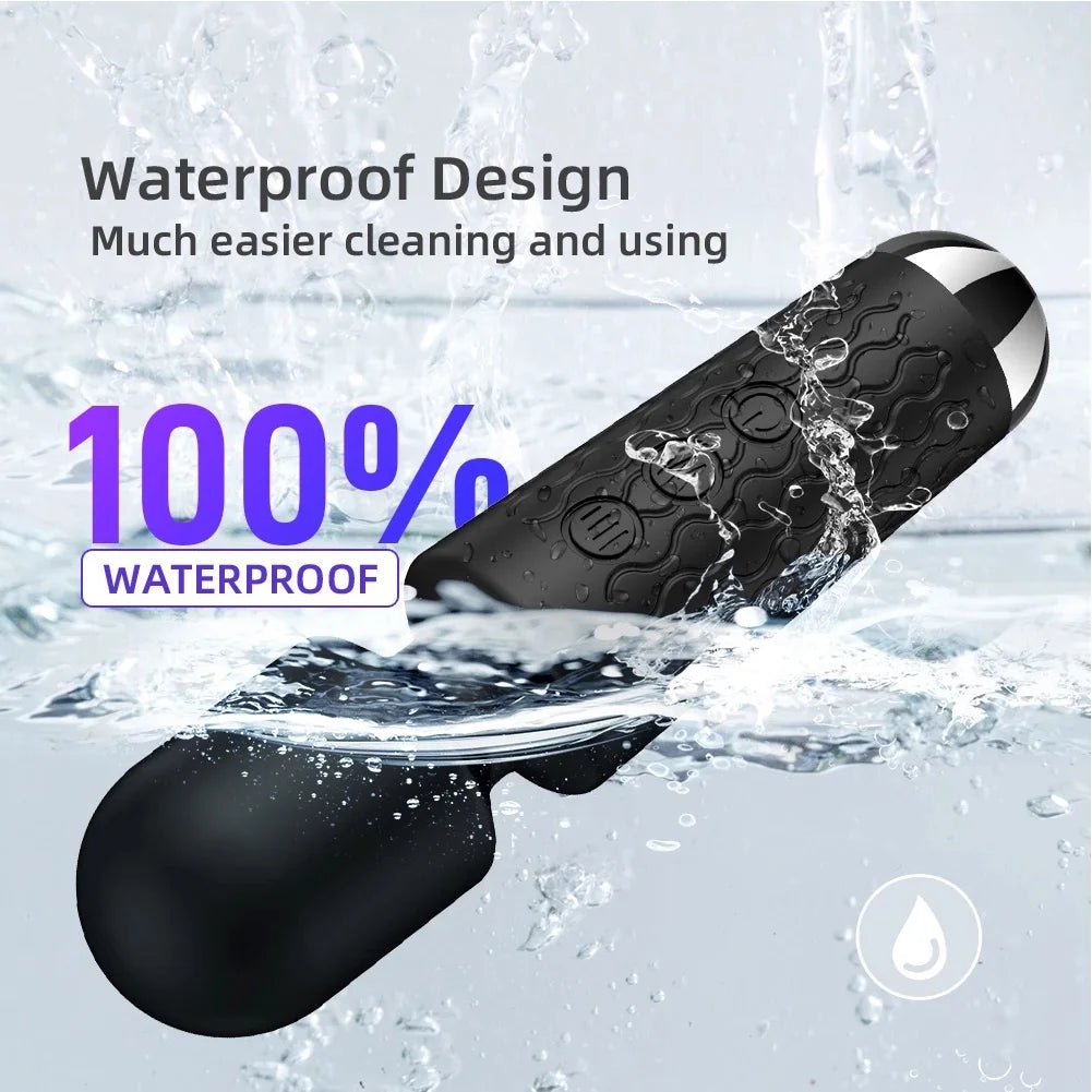 Black Wand Massager Vibrator with 8 Speeds Y3417